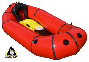 Denali Llama packraft - The Denali Llama is our largest all-purpose and whitewater-style raft. It allows larger packs and longer legs. The Llama has plenty of flotation for two people on a short crossing.