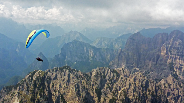 Paragliding at Meduno, Italy