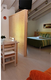 A studio apartment for each participant of our Bassano/Dolomites tour.