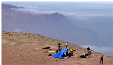 Cross country record site called Level 2 at the highest sea cliffs in the world of 6,000ft (1830m), The Atacama Desert, Iquique, Chile