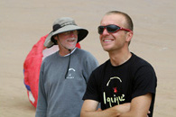 Fly Atacama 2008 organizers - From left: Ken Hudonjorgensen and Jarek Wieczorek at Palo Buque, Iquique, Chile