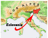 Ubicación de Eslovenia en Europa